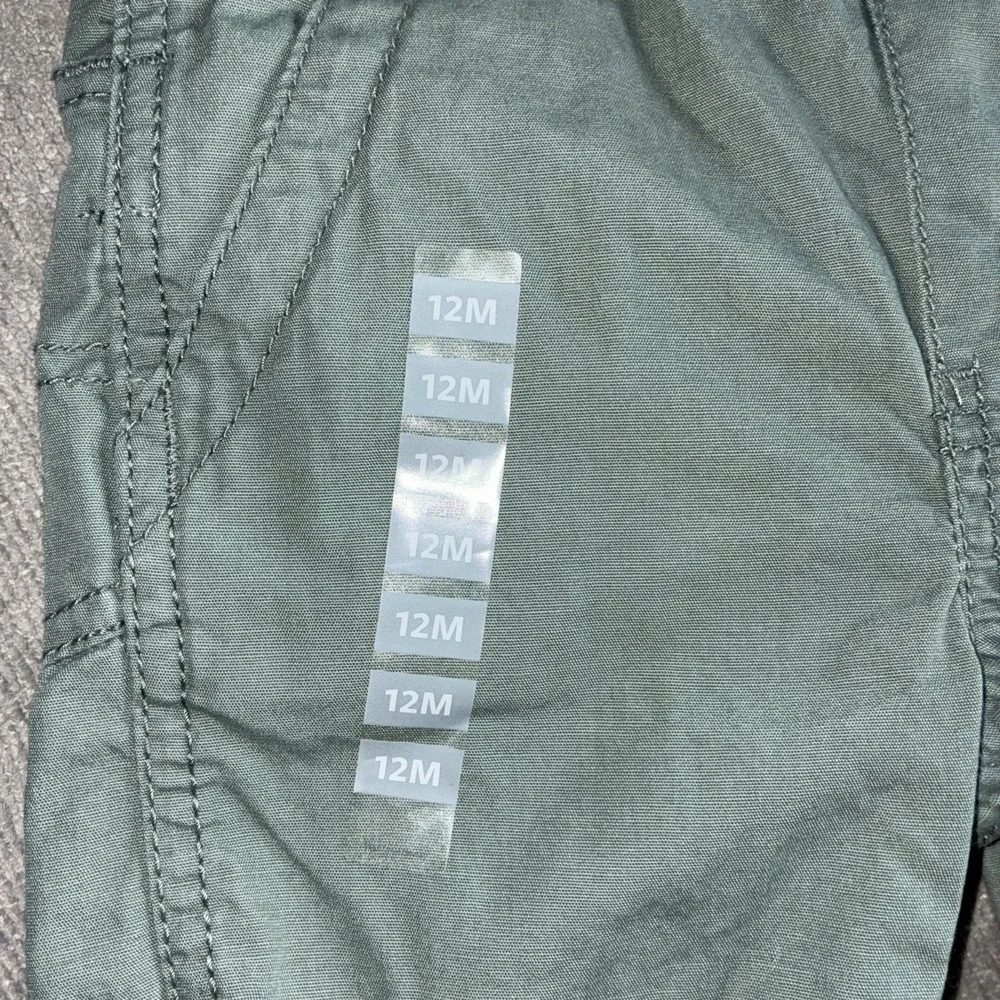 OSHKOSH B'GOSH Vestbak pant overalls Matching Plaid Shirt Boys 12 Months 2 Piece - Picture 4 of 11